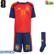 Spania Mikel Oyarzabal #21 Hjemmedraktsett Barn VM 2026 Kortermet (+ Korte bukser)